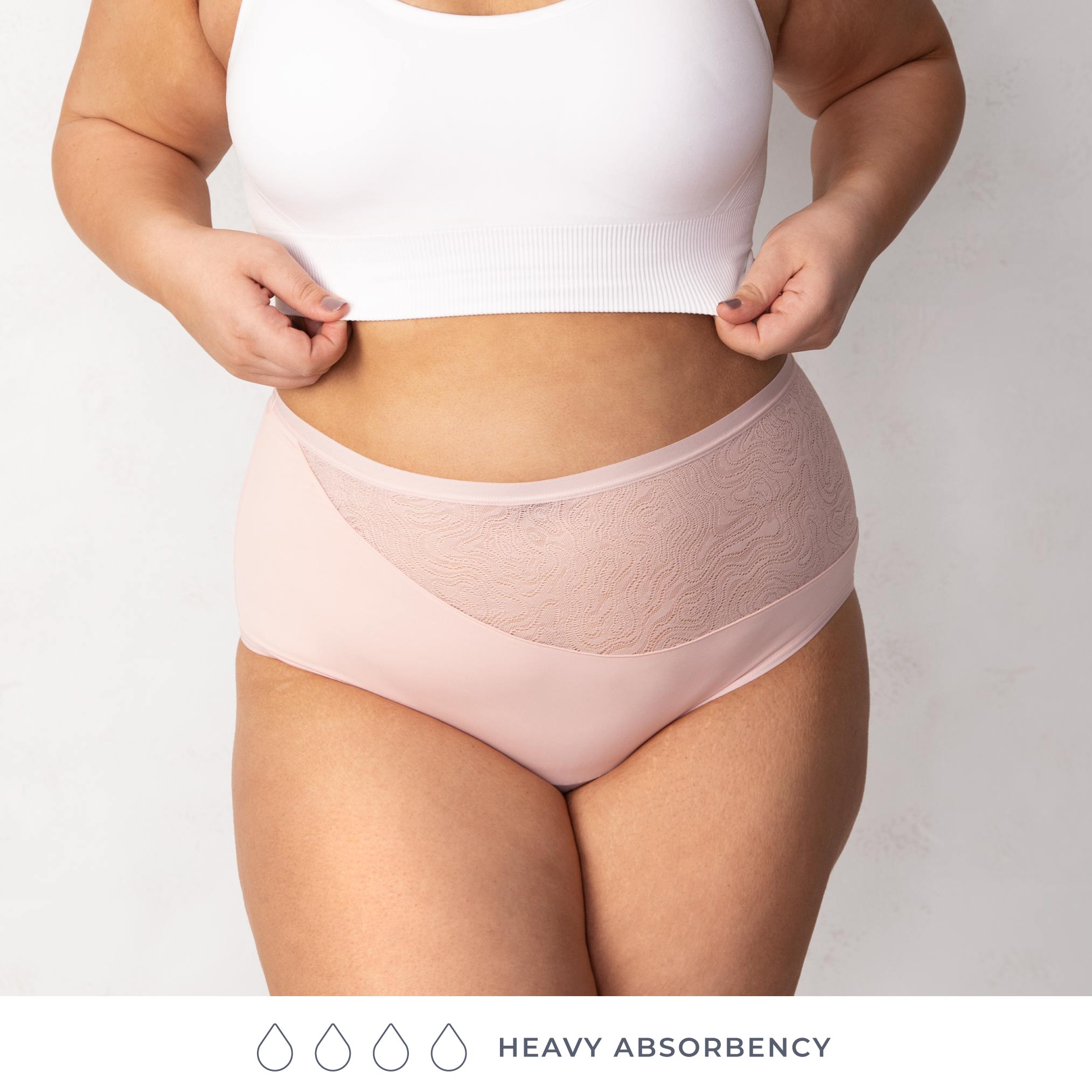 Leakproof Lace High Waist - Heavy Absorbency, Period Underwear, Saalt
