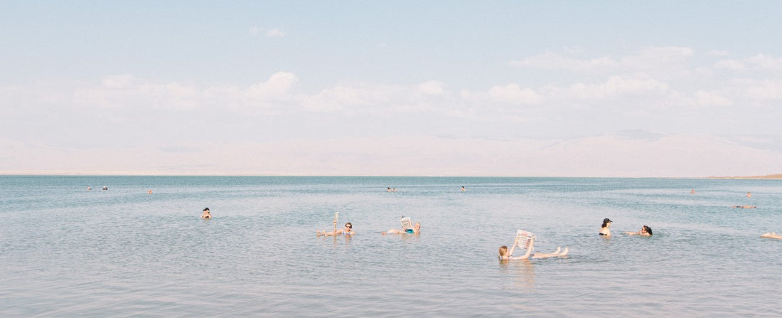 People floating in the ocean