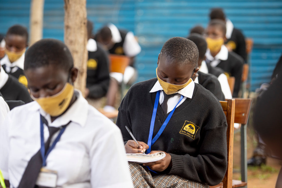 Girls at school in rural Kenya.