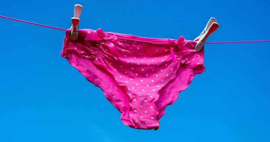 Women's underwear hanging.