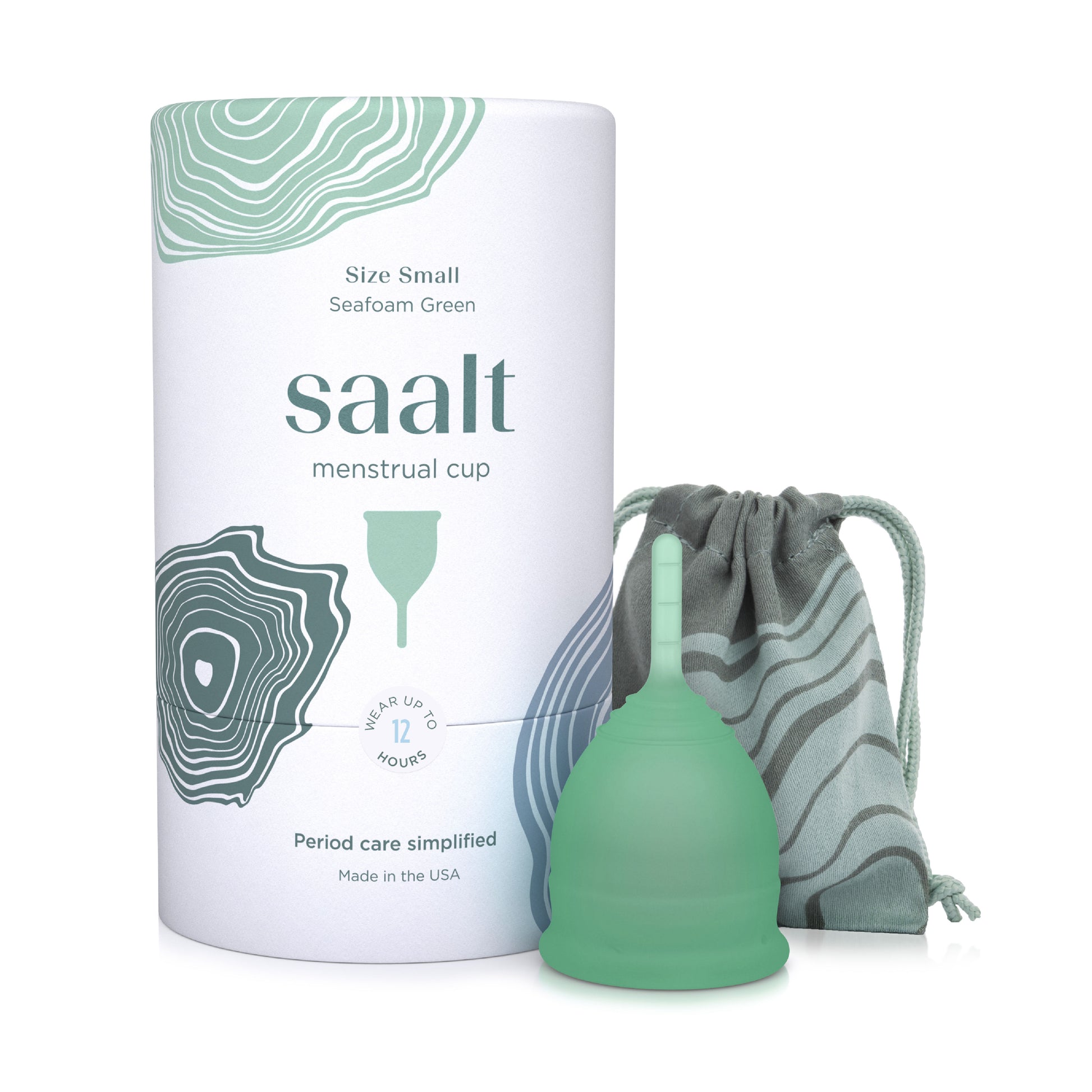 Saalt Soft Menstrual Cup - Super Soft and Flexible - Best Sensitive Cup -  Wear for 12 Hours - Made in USA (Grey, Small) : : Health &  Personal Care