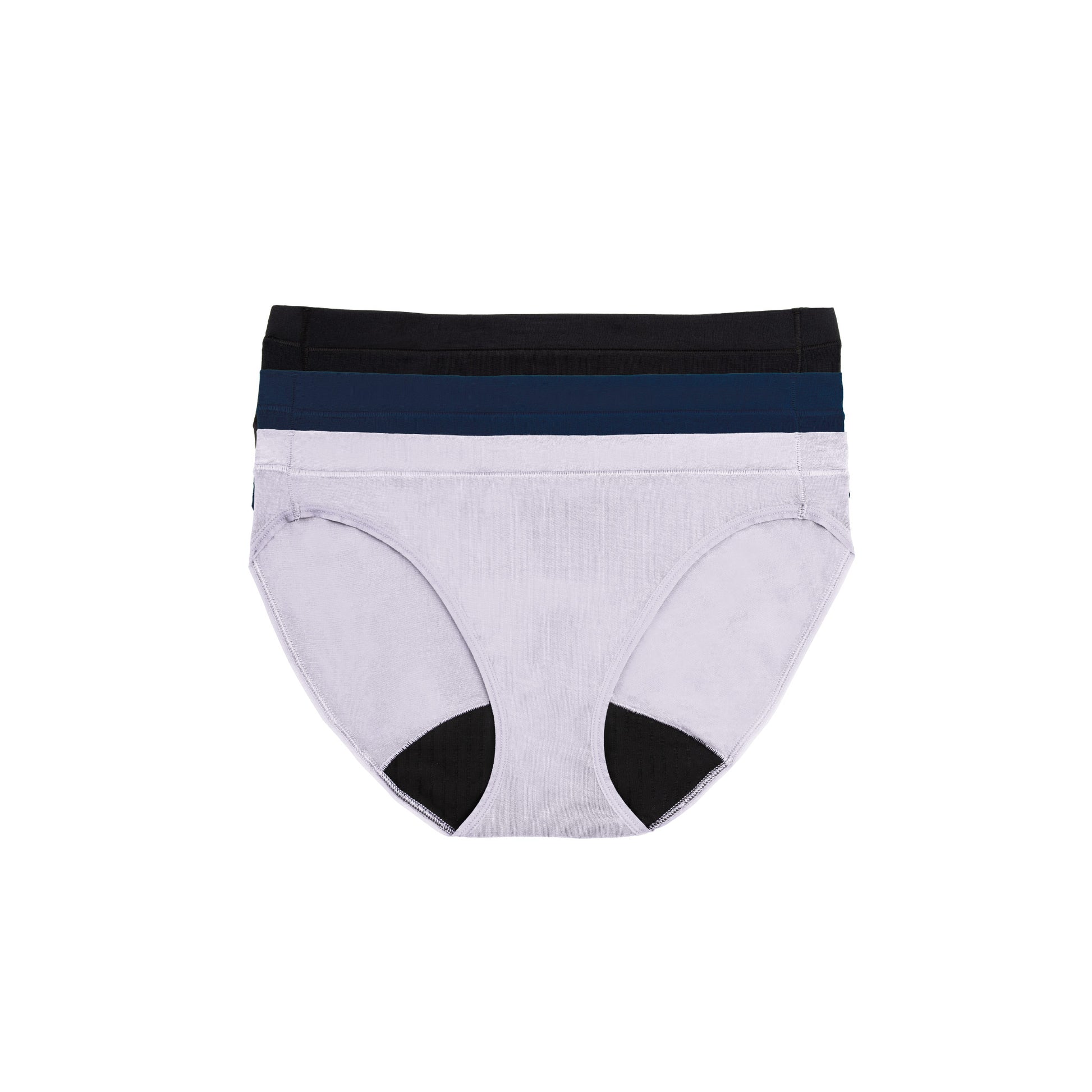 Saalt Reusable Period Underwear - Comfortable, Thin, and Keeps You Dry from  All Leaks (Cotton, Bikini) (Volcanic Black, Medium)