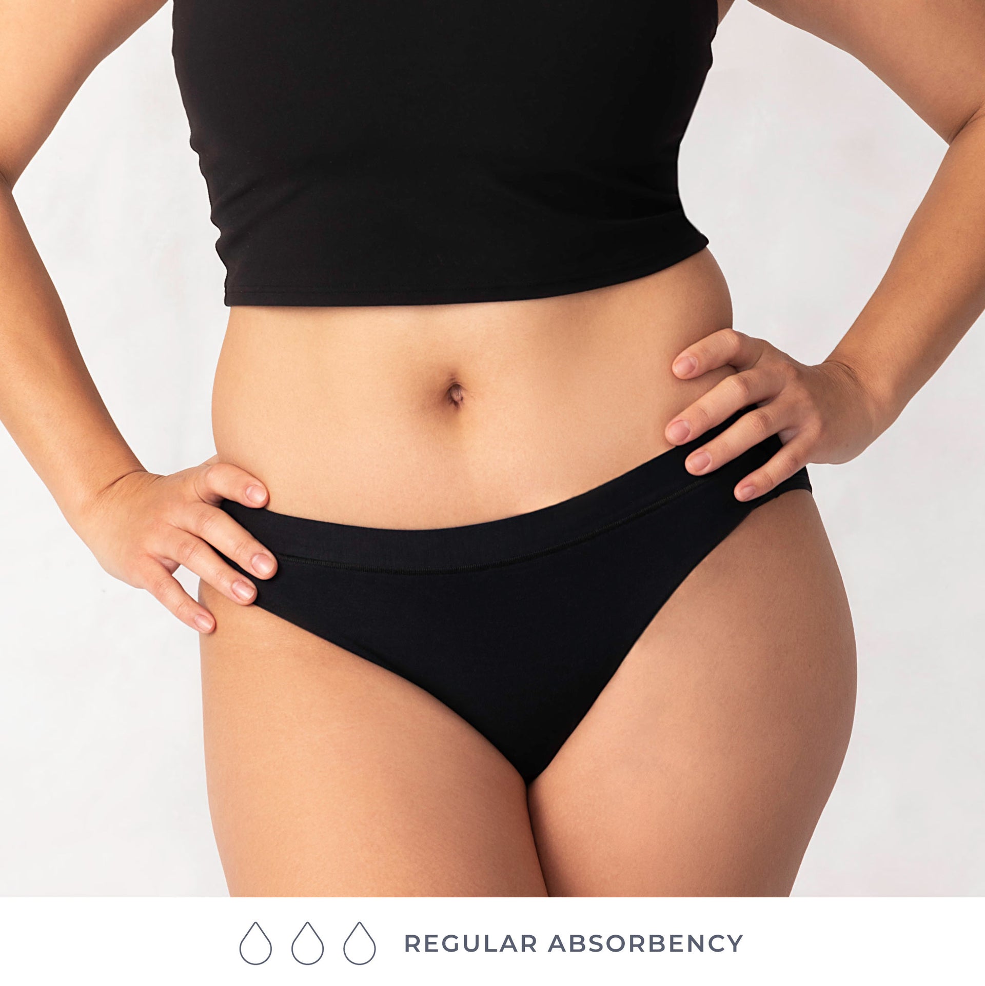 saalt Reusable Period Underwear - Comfortable, Thin, and Keeps You Dry from  All Leaks(Comfort Bikini, Medium, Volcanic Black) at  Women's  Clothing store