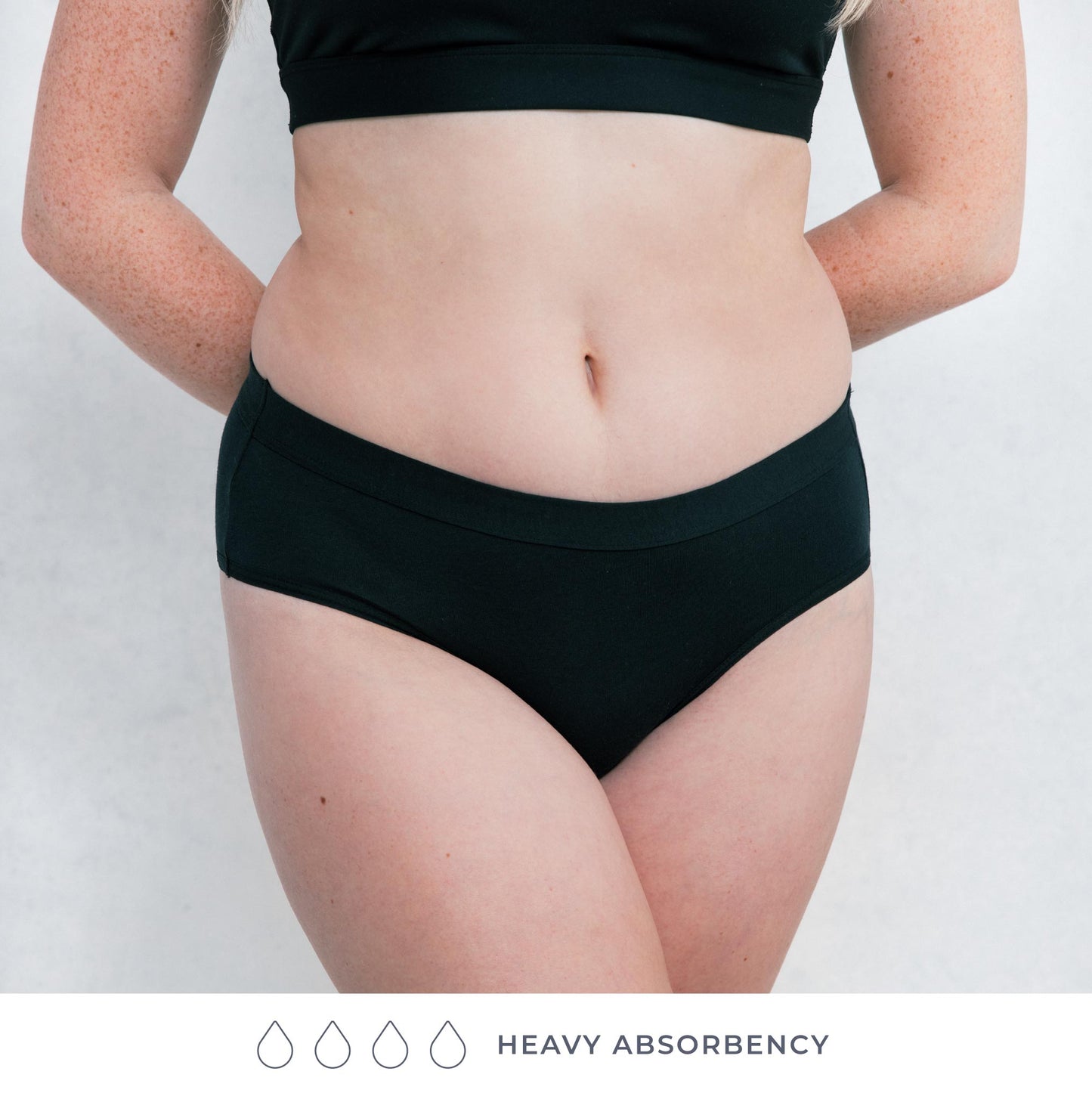 Saalt Leak Proof Period Underwear Regular Absorbency - Super Soft Modal  Comfort Bikini - Volcanic Black - XXL