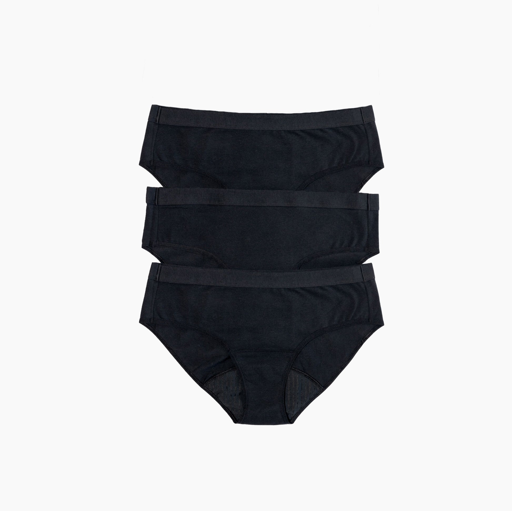 Saalt Leak Proof Period Underwear Regular Absorbency - Soft-Stretch Mesh  Hipster - Volcanic Black - S
