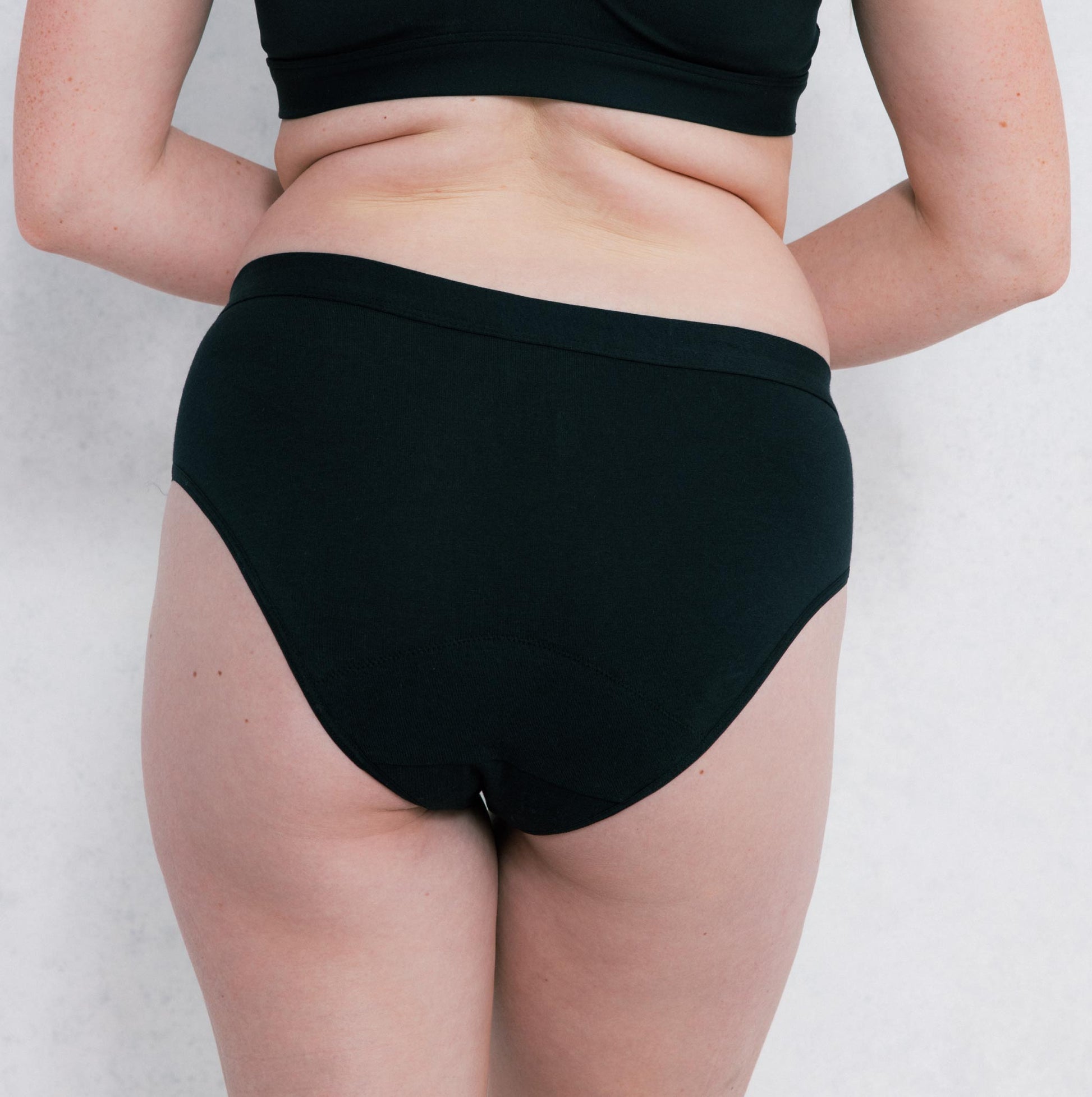 Unders by Proof Women's Black Period Light Absorbency Brief Underwear Size  XL