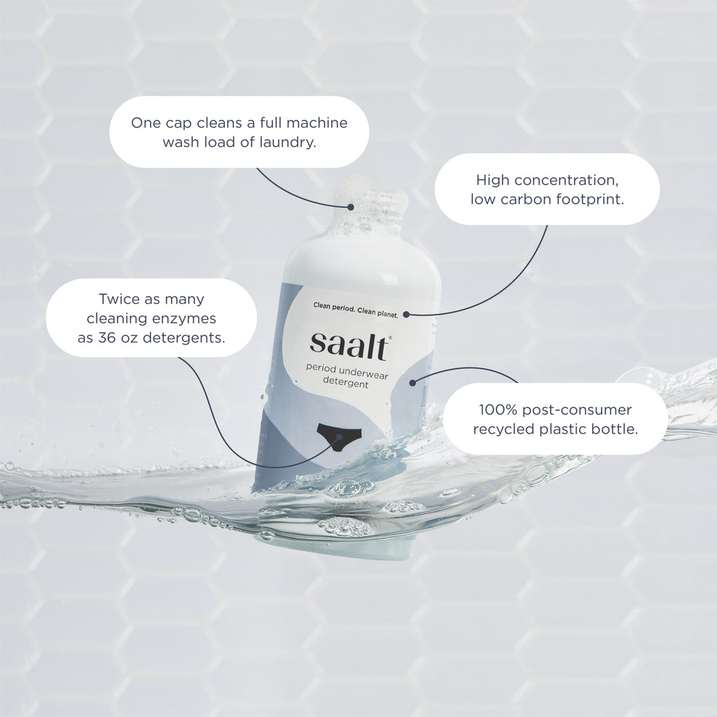 thumbnail image 2 of Saalt Comfort Modal Bikini Period Underwear - Regular Absorbency Keeps You Dry From All Leaks Deep Marine 2 of 14