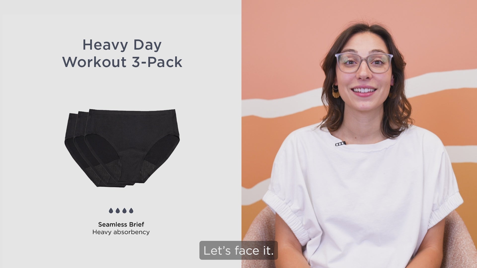Heavy Day Workout 3-Pack, Period Underwear, Saalt