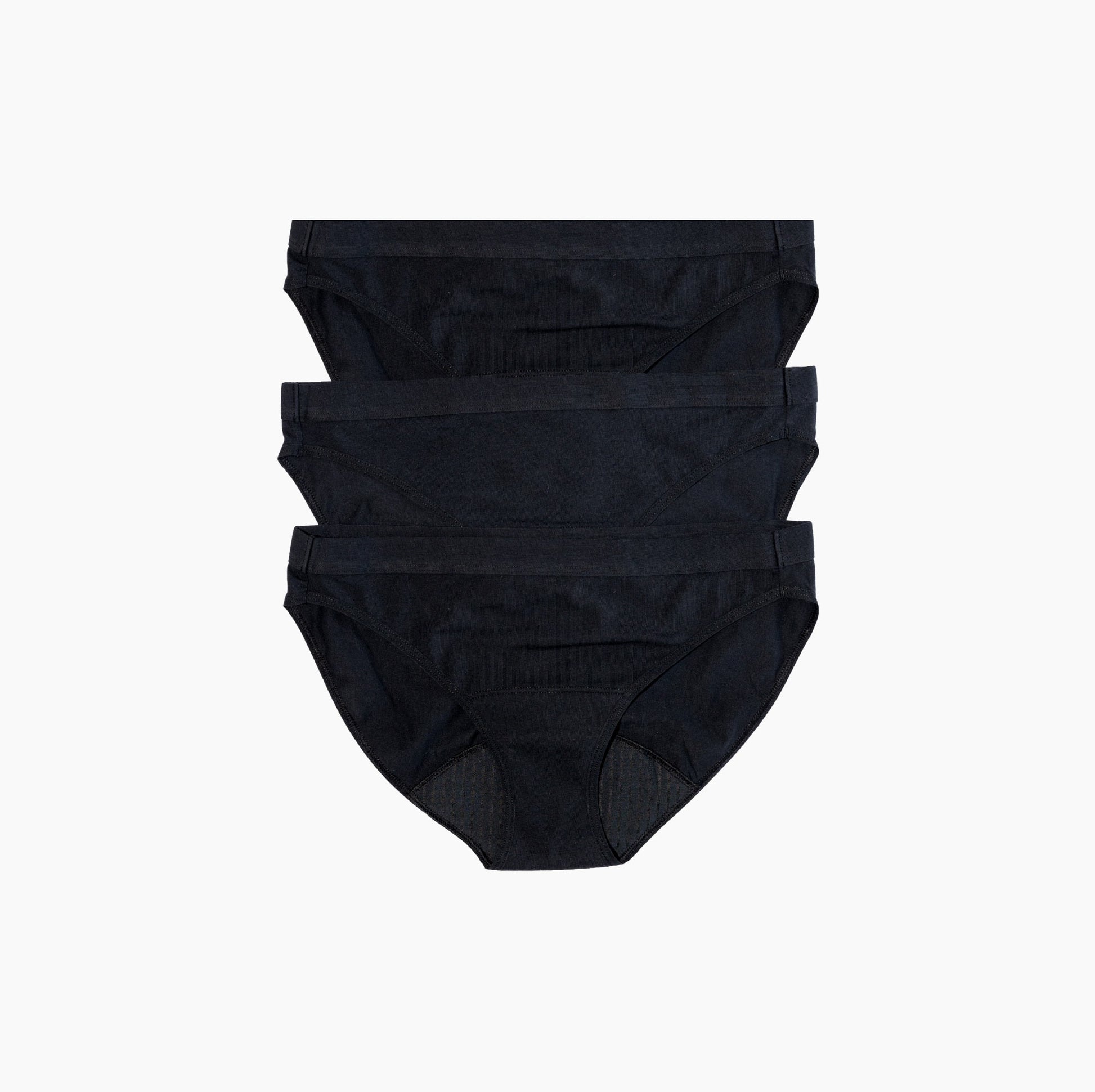 Saalt Volcanic Black XS Cotton Bikini Period Underwear